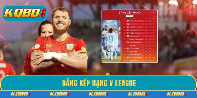 Bảng xếp hạng V League - Cập nhật điểm số, kết quả trận đấu